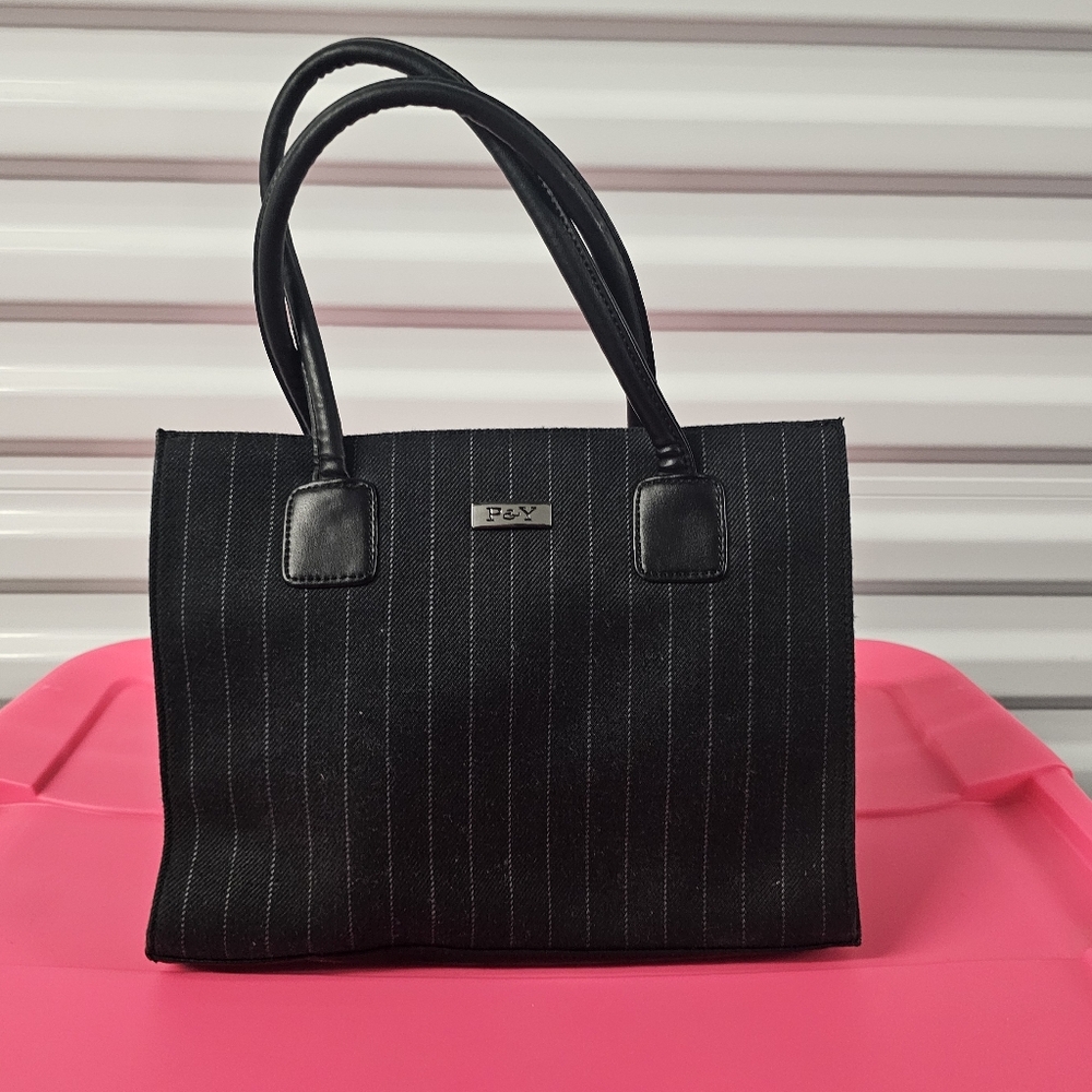 Vintage Preston & York Striped Purse Classic Shoulder Bag